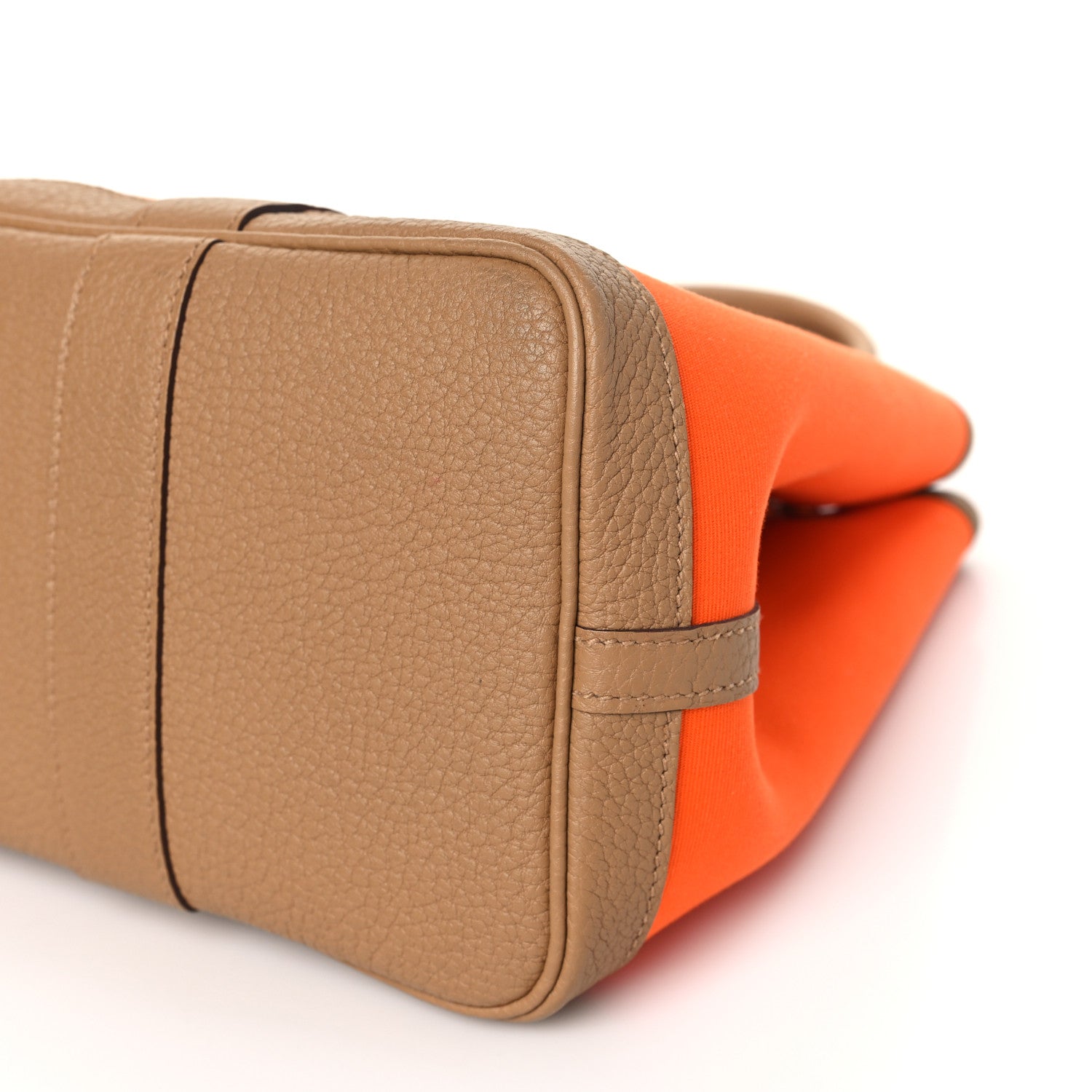 Hermes Toile Officier Negonda Garden Party Tote 30 Orange Biscuit 10 of 11
