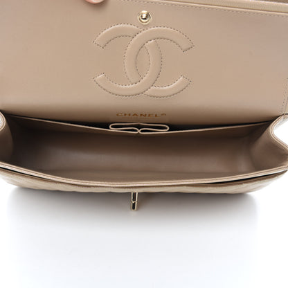 Chanel Iridescent Caviar Quilted Medium Double Flap Dark Beige 5 of 12