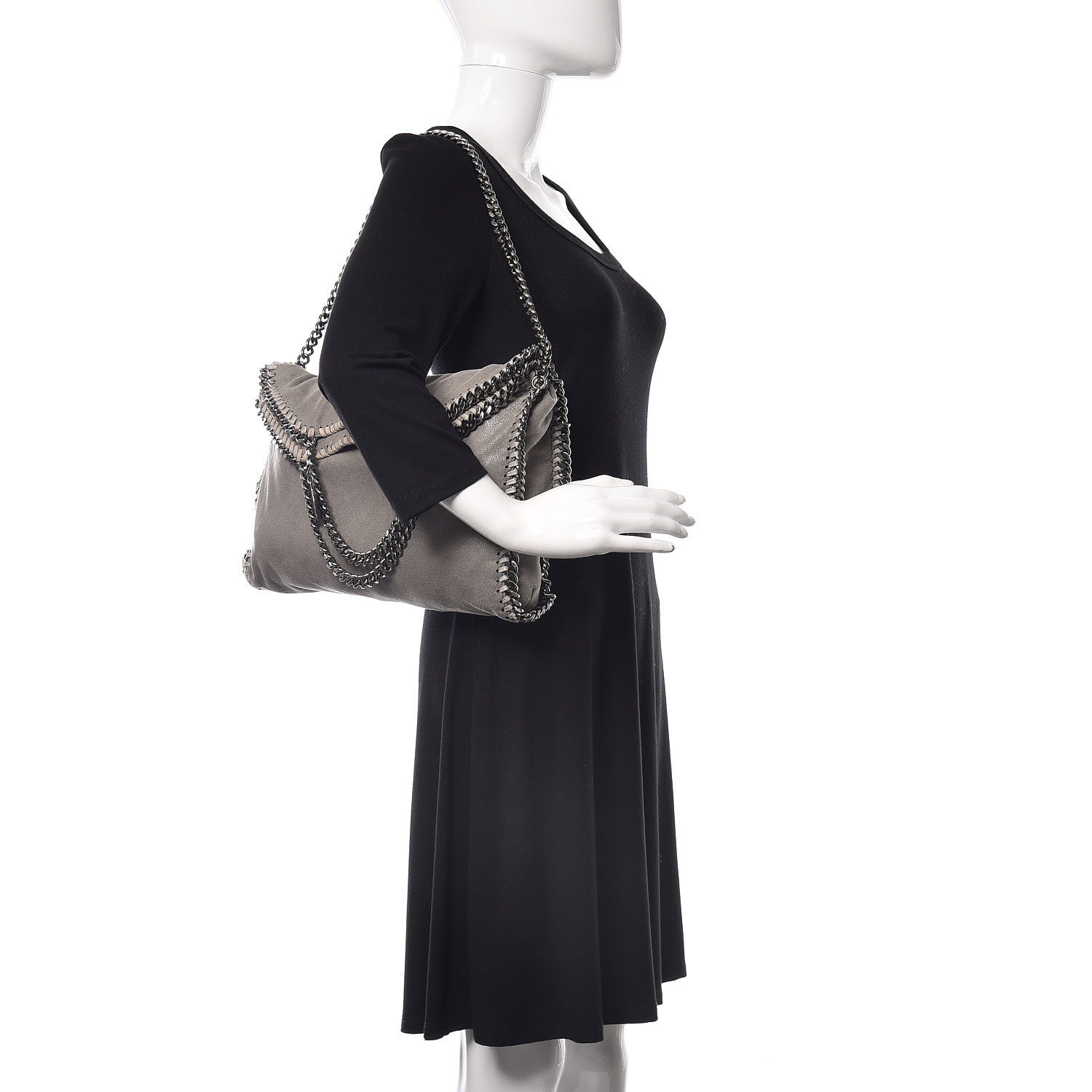 Stella McCartney Shaggy Deer Falabella Fold Over Tote Grey 3 of 11