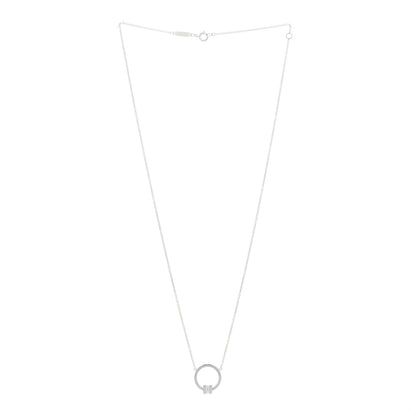 Tiffany 18K White Gold Diamond Tiffany T Baguette Pendant Necklace 2 of 6