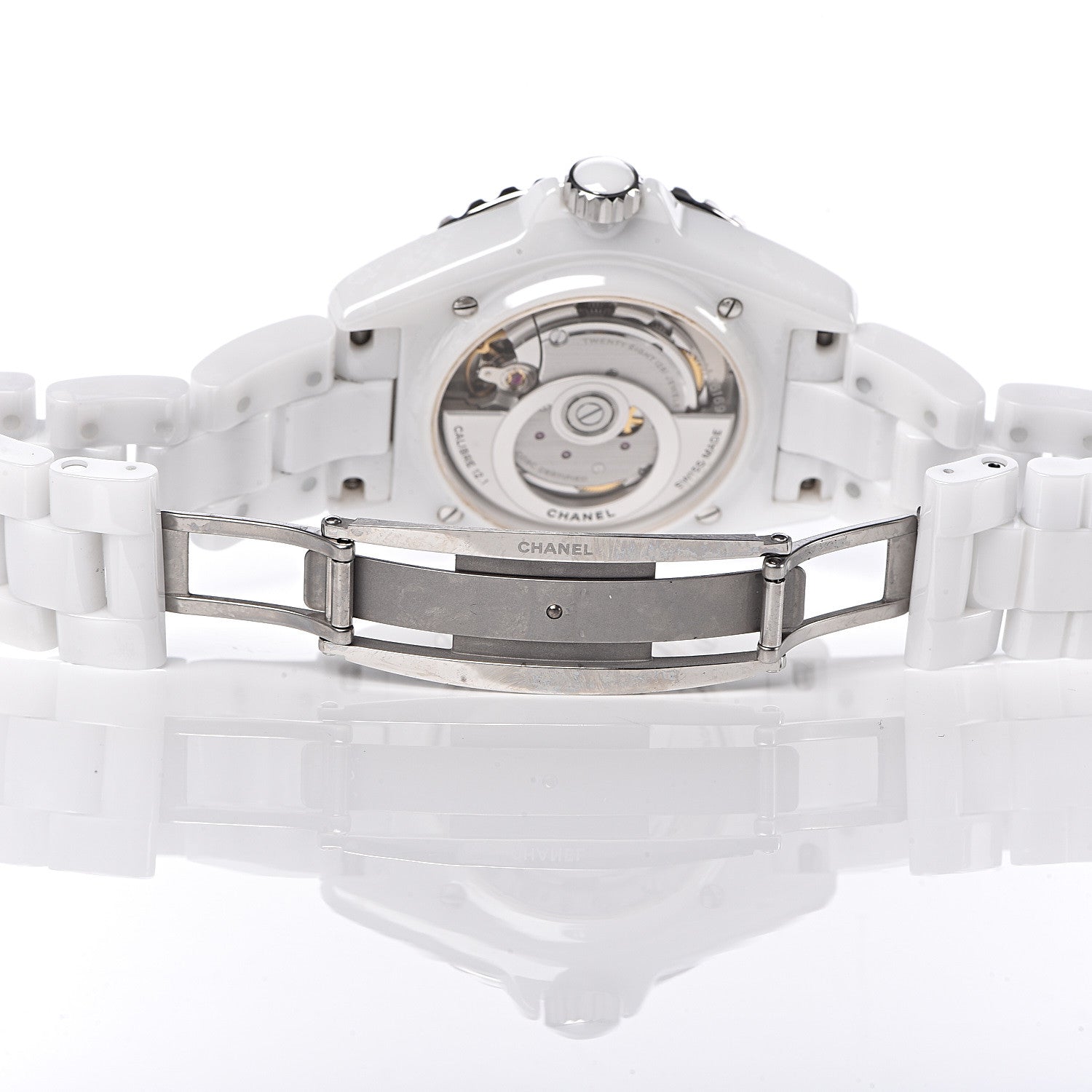 Chanel Stainless Steel Ceramic 38mm J12 Automatic Watch White 6 of 7