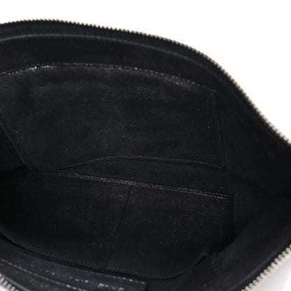 Balenciaga Metallic Calfskin Milky Way Papier Clutch Black 5 of 7