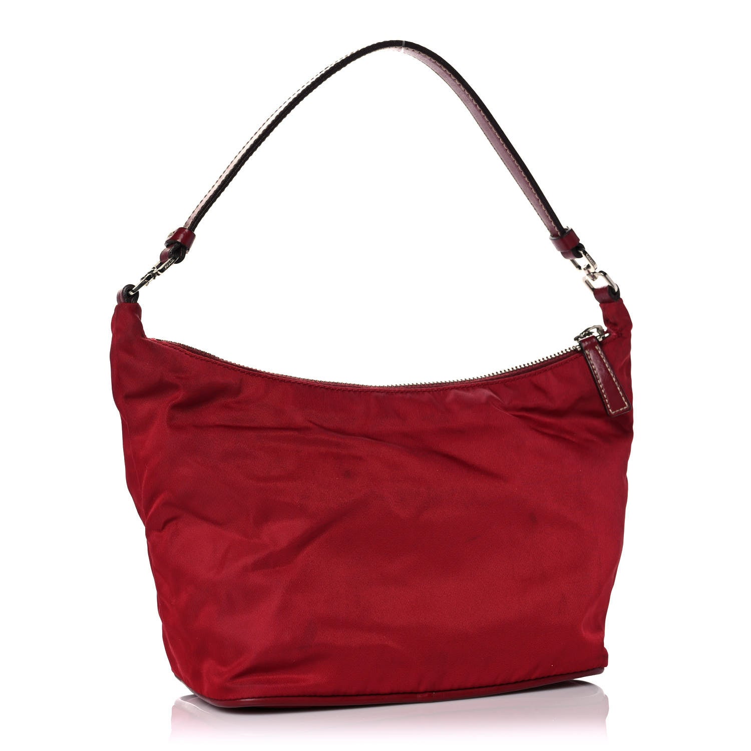 Prada Tessuto Nylon Small Shoulder Bag Red 3 of 14