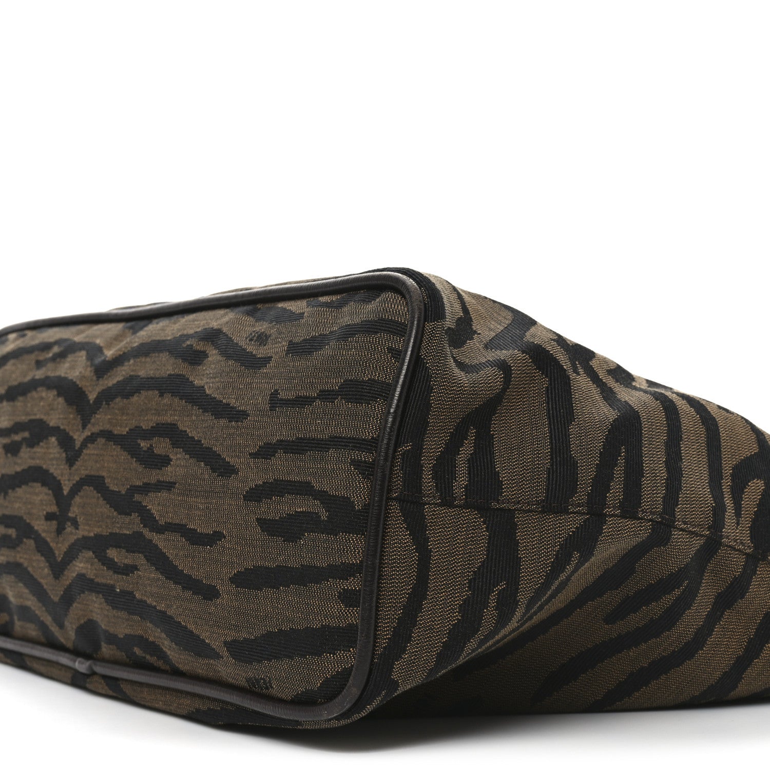 Fendi Canvas Tiger Print Tote Brown 9 of 11