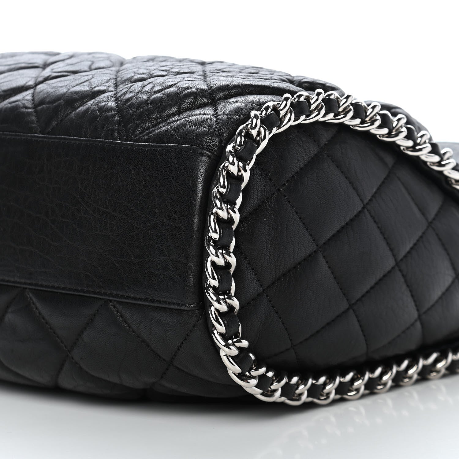 Chanel Washed Lambskin Chain Around Hobo Black 9 of 9