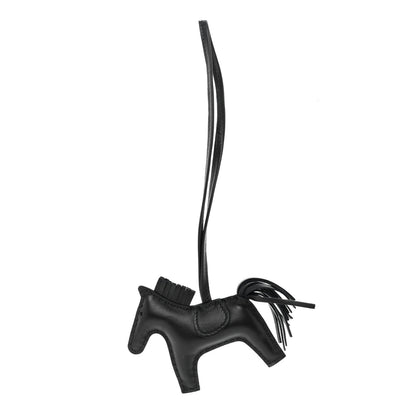 Hermes Milo Lambskin Grigri Rodeo Horse Bag Charm PM So Black 1 of 4