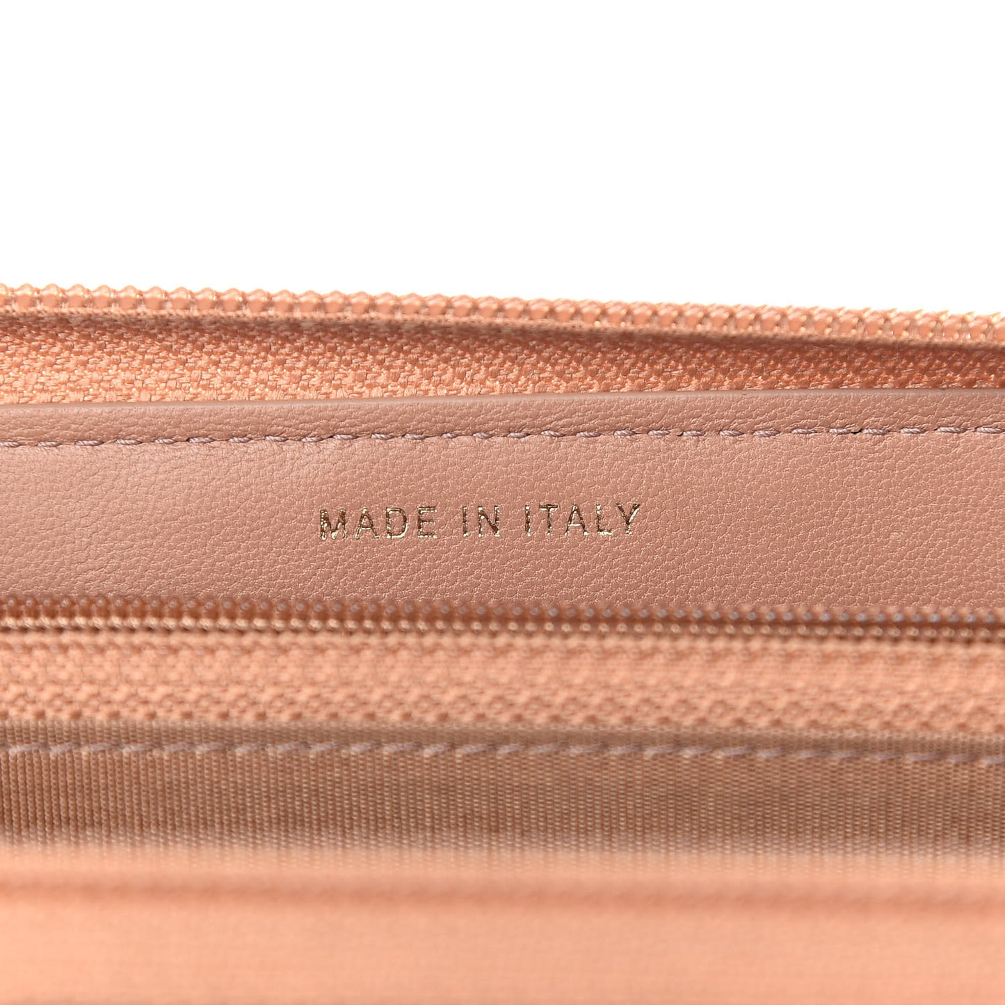 Lambskin Quilted Boy Zip Around Wallet Beige