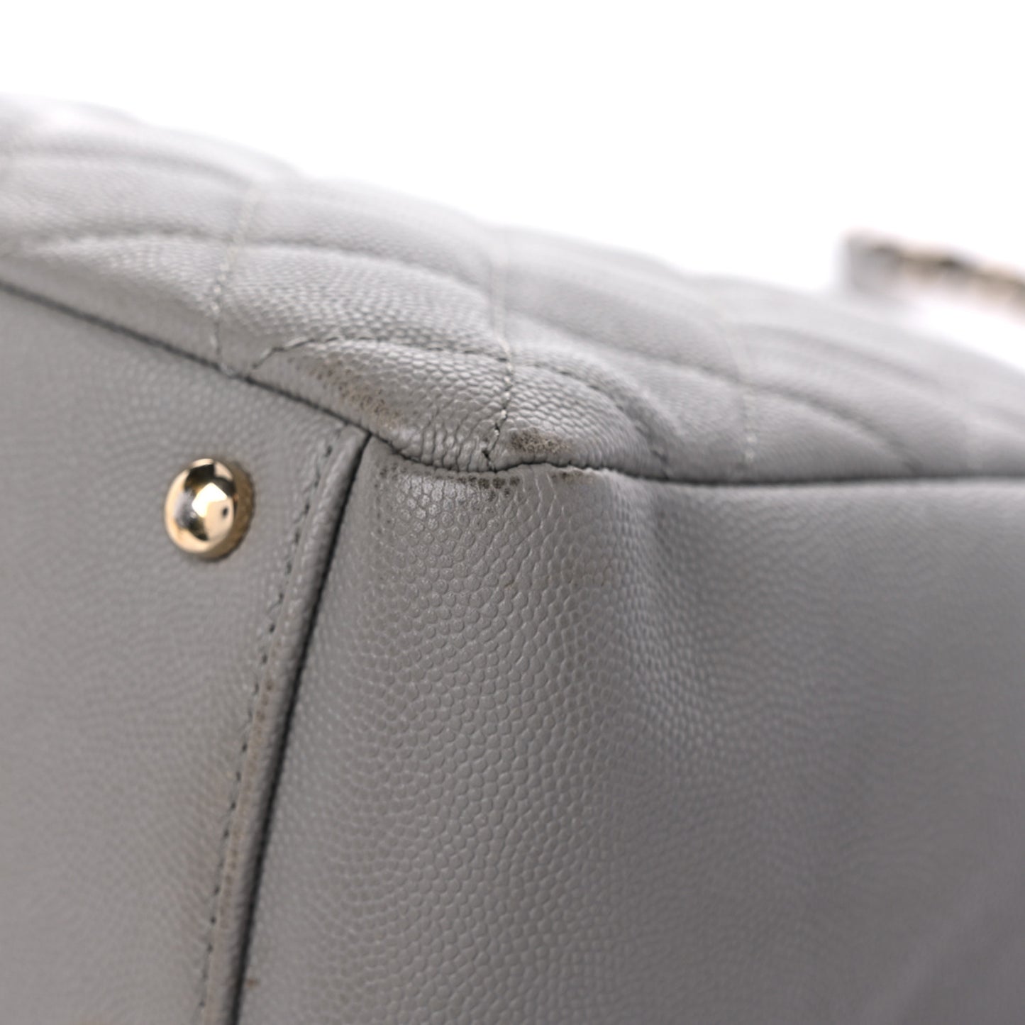 Caviar Quilted Large Business Affinity Flap Grey