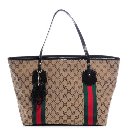 Gucci Monogram Web Large Jolie Tote Brown 1 of 9