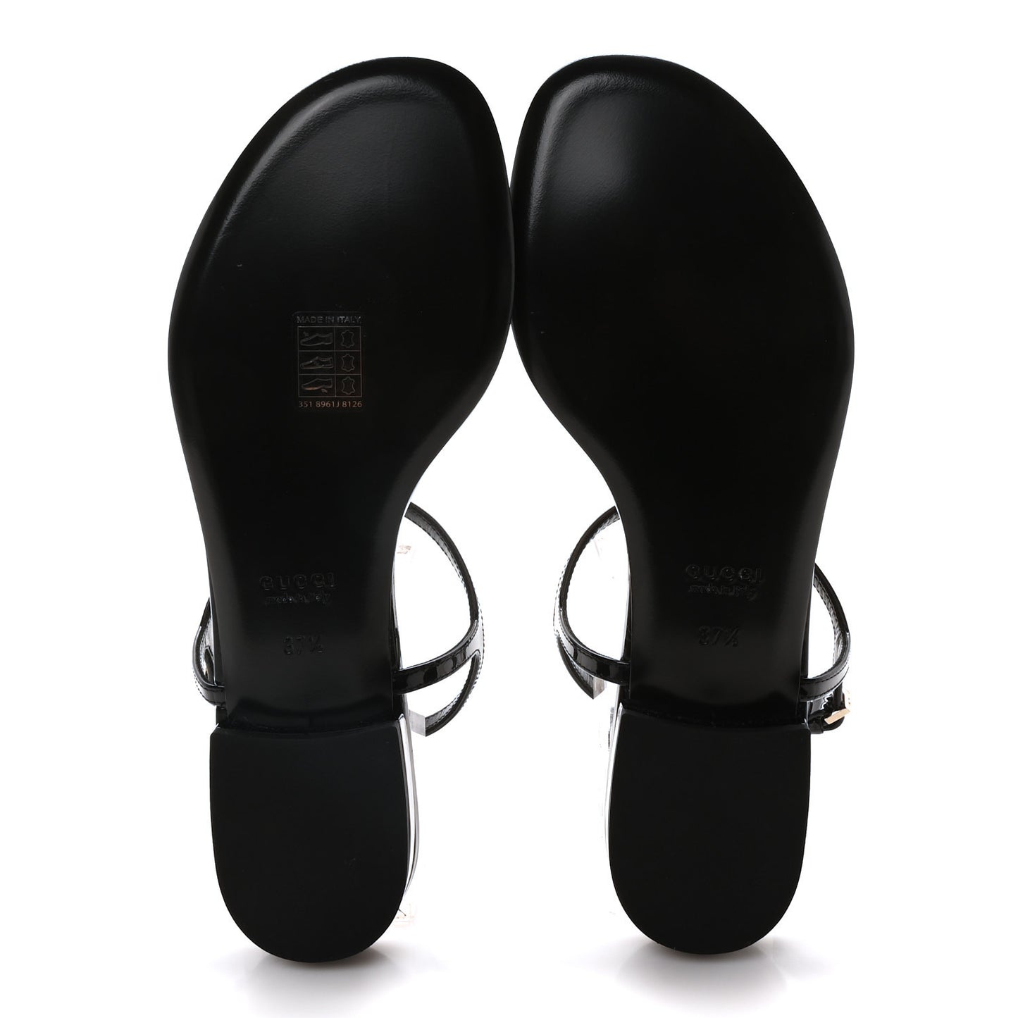 Patent Signoria Thong Sandals 37.5 Black