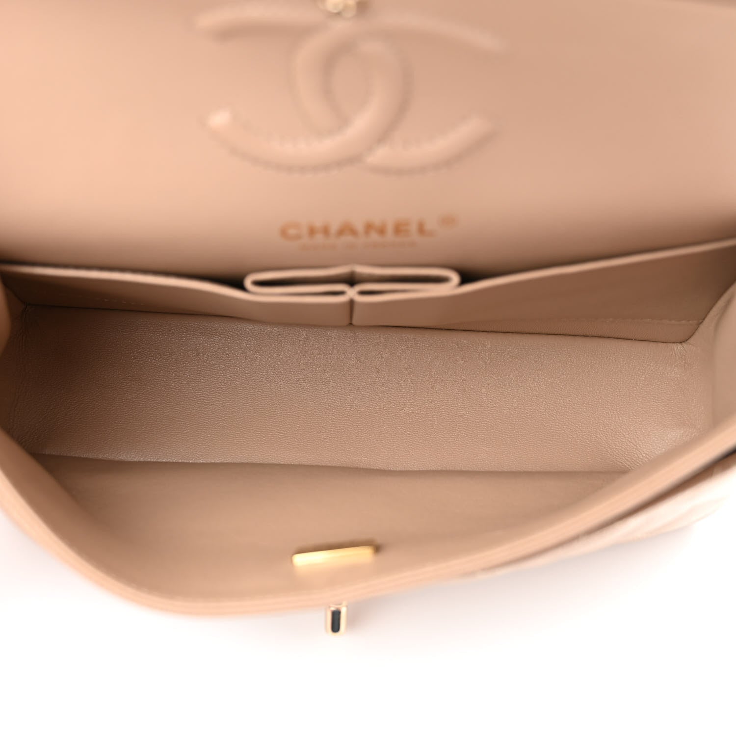Chanel Caviar Quilted Small Double Flap Dark Beige 5 of 10