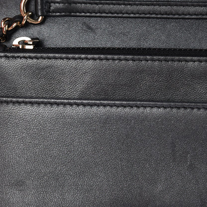 Chanel Iridescent Lambskin Quilted Pearl Wallet On Chain WOC Black 12 of 16