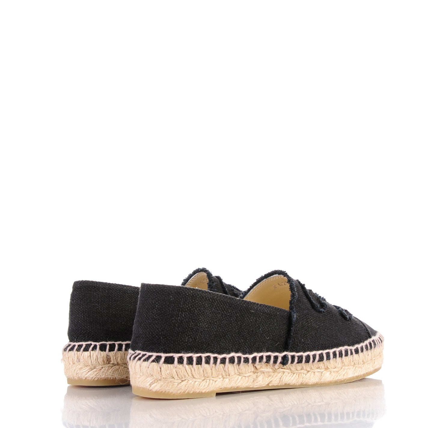 Chanel Toile CC Espadrilles 37 Black 4 of 10