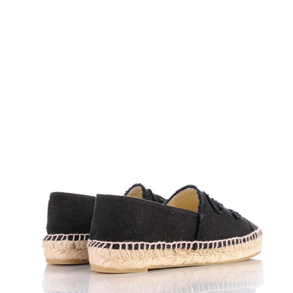 Chanel Toile CC Espadrilles 37 Black 4 of 10