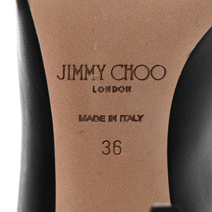 Jimmy Choo Shiny Calfskin Lark 100 Pumps 36 Black 7 of 8