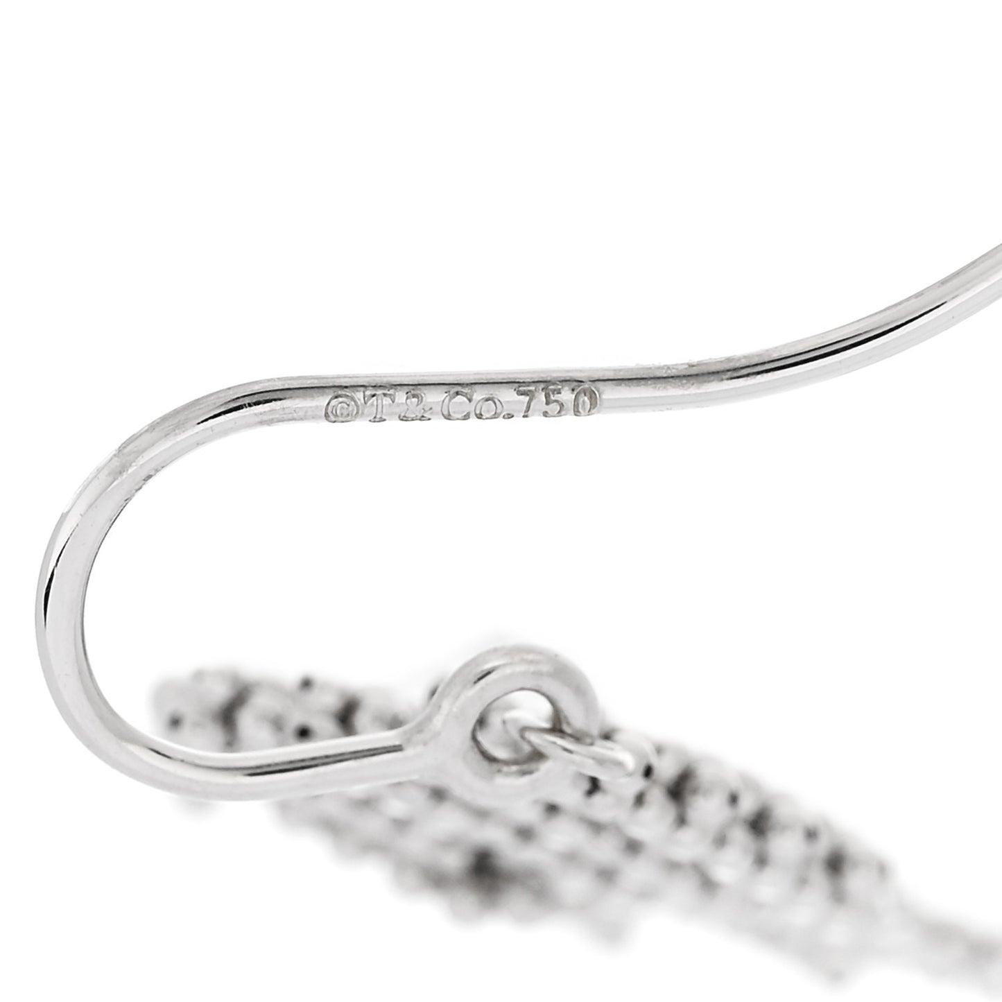 18K White Gold Fringe Earrings