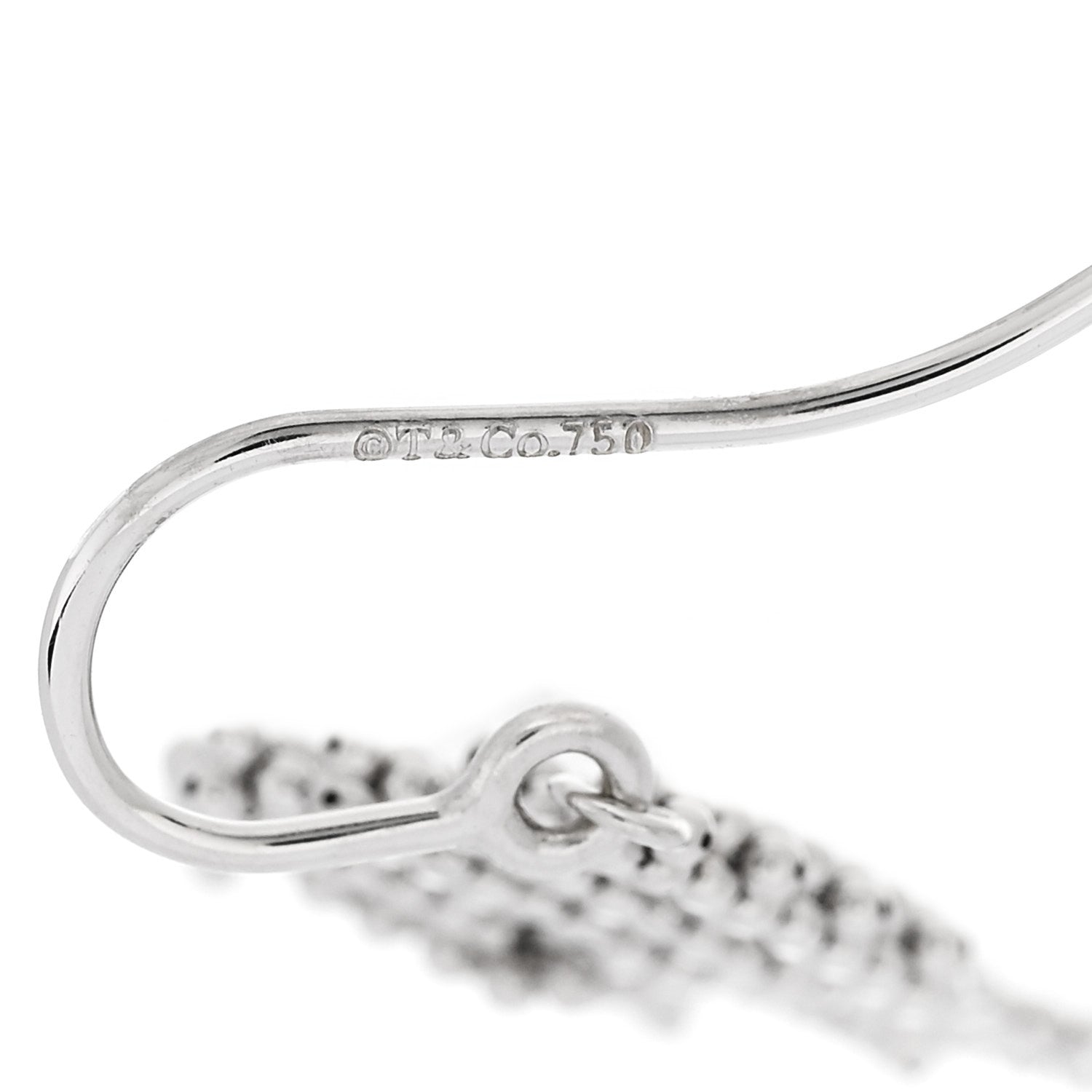 Tiffany 18K White Gold Fringe Earrings 4 of 4