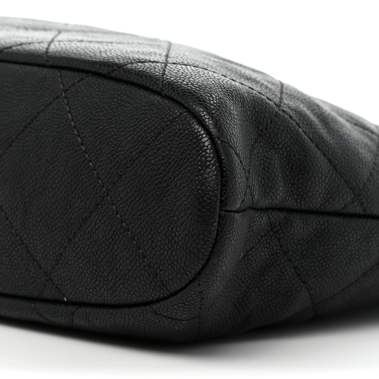 Caviar Quilted Large CC Tote Black