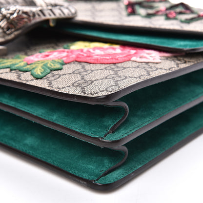 Gucci GG Supreme Monogram Embroidered Medium Dionysus Shoulder Bag Emerald 8 of 11