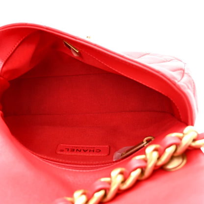Chanel Lambskin Quilted Small Lacquered Chain Flap Red 5 of 10