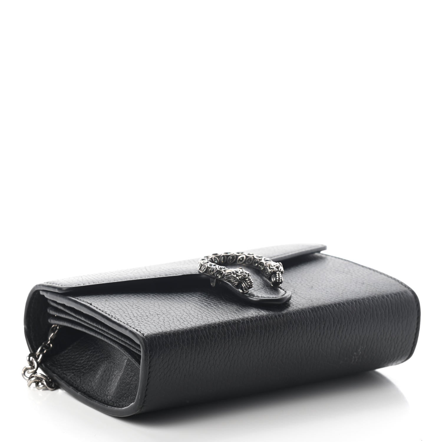 Gucci Calfskin Mini Dionysus Chain Wallet Black 4 of 7