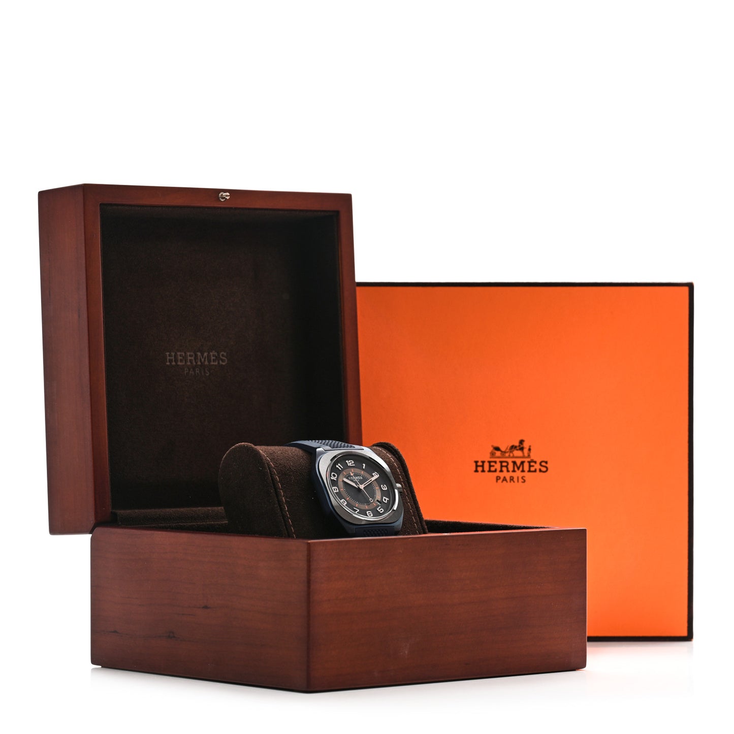 PVD Titanium Rubber 39mm H08 Automatic Watch Bleu Abysse