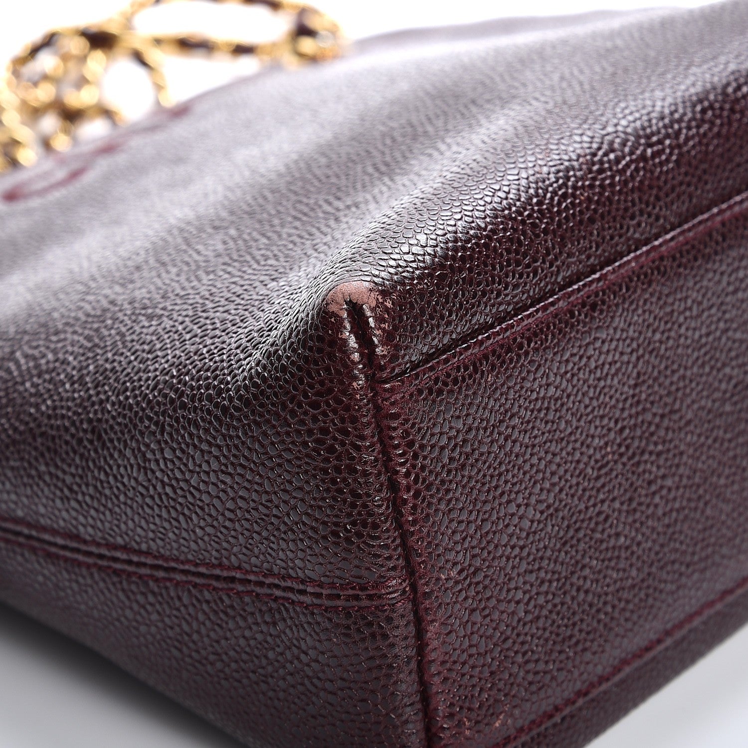 Chanel Caviar Shoulder Bag Bordeaux 8 of 11