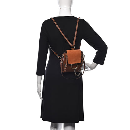 Chloe Suede Calfskin Mini Faye Backpack Tan 2 of 12