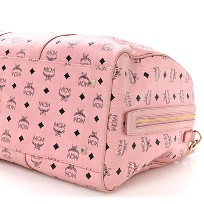 MCM Visetos Large Traveler Weekender Bag Light Pink 9 of 9
