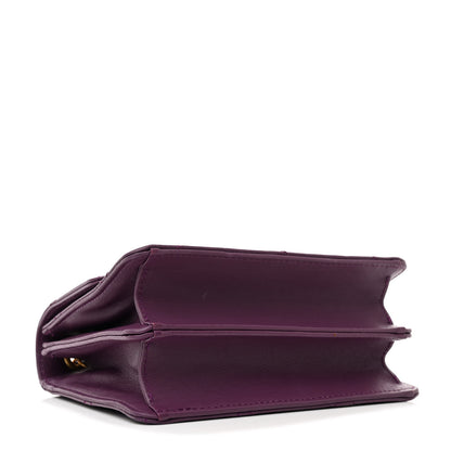 Chanel Calfskin Resin Quilted Mini Flap Purple 4 of 12