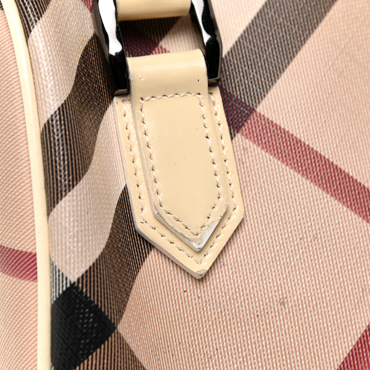 Burberry Supernova Check Patent Mini Chester Bowling Bag White 23 of 24