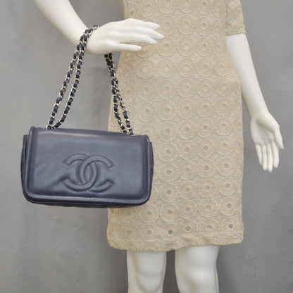 Chanel Caviar Timeless Medium Flap Navy 2 of 9