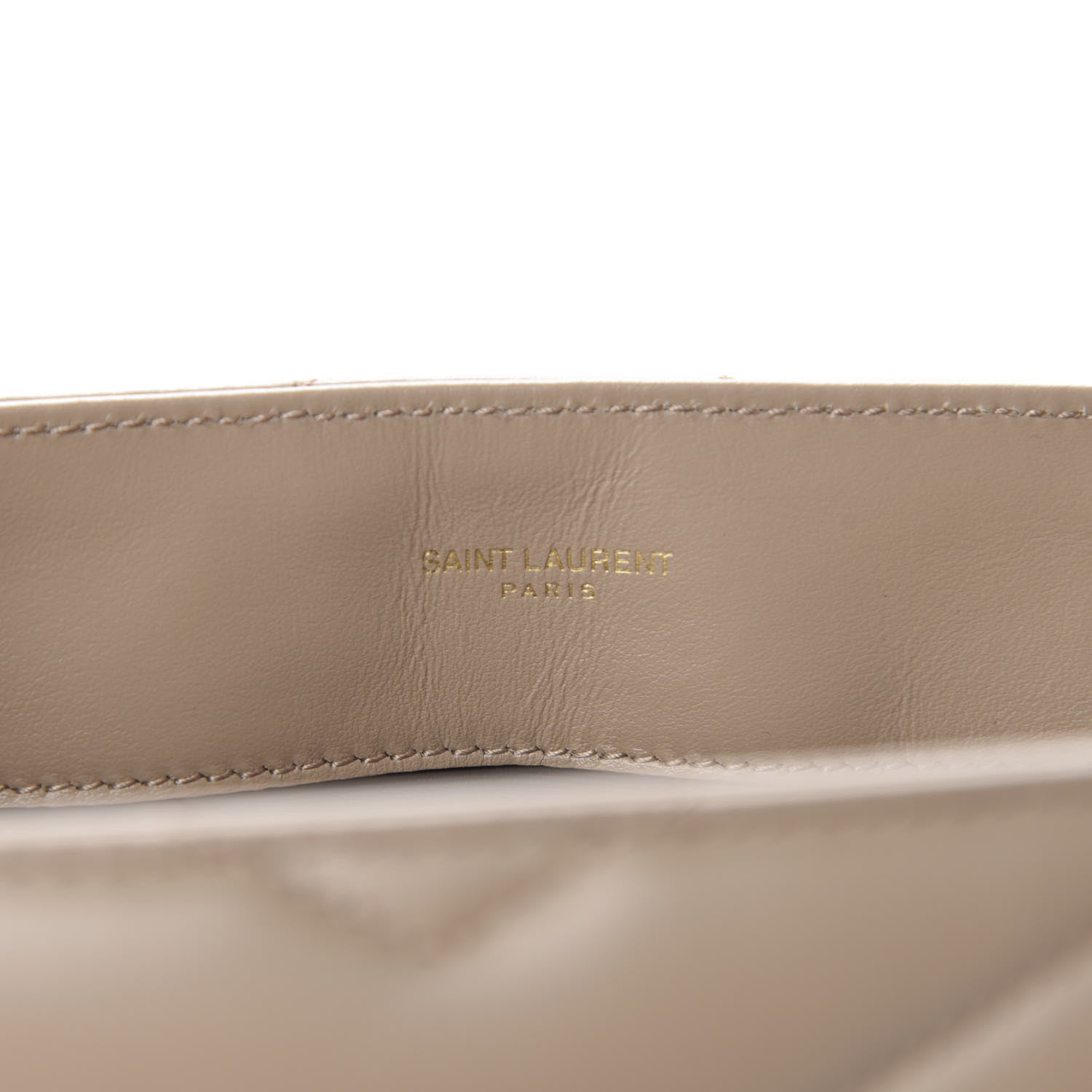 Saint Laurent Calfskin Y Quilted Monogram Medium Loulou Chain Satchel Dark Beige 9 of 11