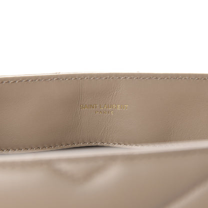 Saint Laurent Calfskin Y Quilted Monogram Medium Loulou Chain Satchel Dark Beige 9 of 11