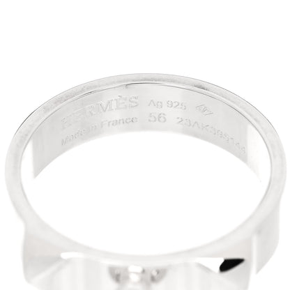 Hermes Sterling Silver PM Collier De Chien Ring 56 7.75 4 of 5