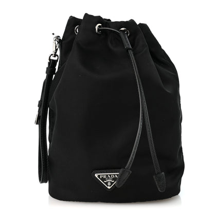 Prada Re-Nylon Vela Drawstring Wristlet Pouch Black 1 of 10