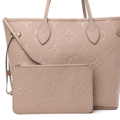 Louis Vuitton Empreinte Monogram Giant Neverfull MM Tourterelle 11 of 14