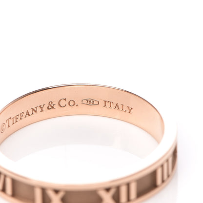 Tiffany 18K Rose Gold Atlas Band Ring 57 8　 5 of 5