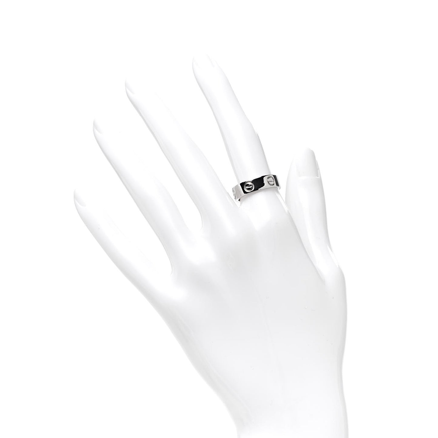 18K White Gold 5.5mm LOVE Ring 52 6