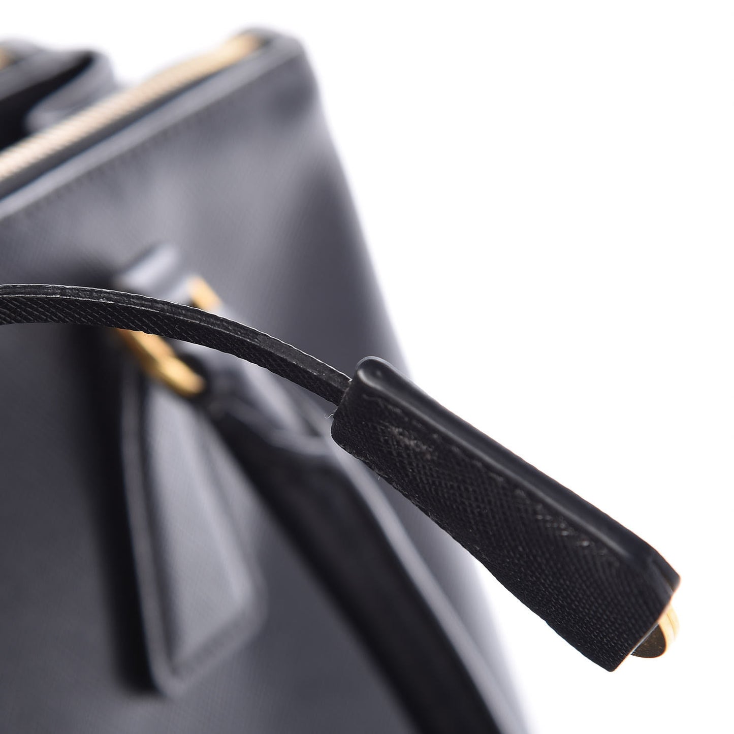 Saffiano Small Galleria Double Zip Tote Black