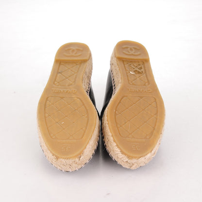 Chanel Lambskin CC Espadrilles 35 Black 5 of 7