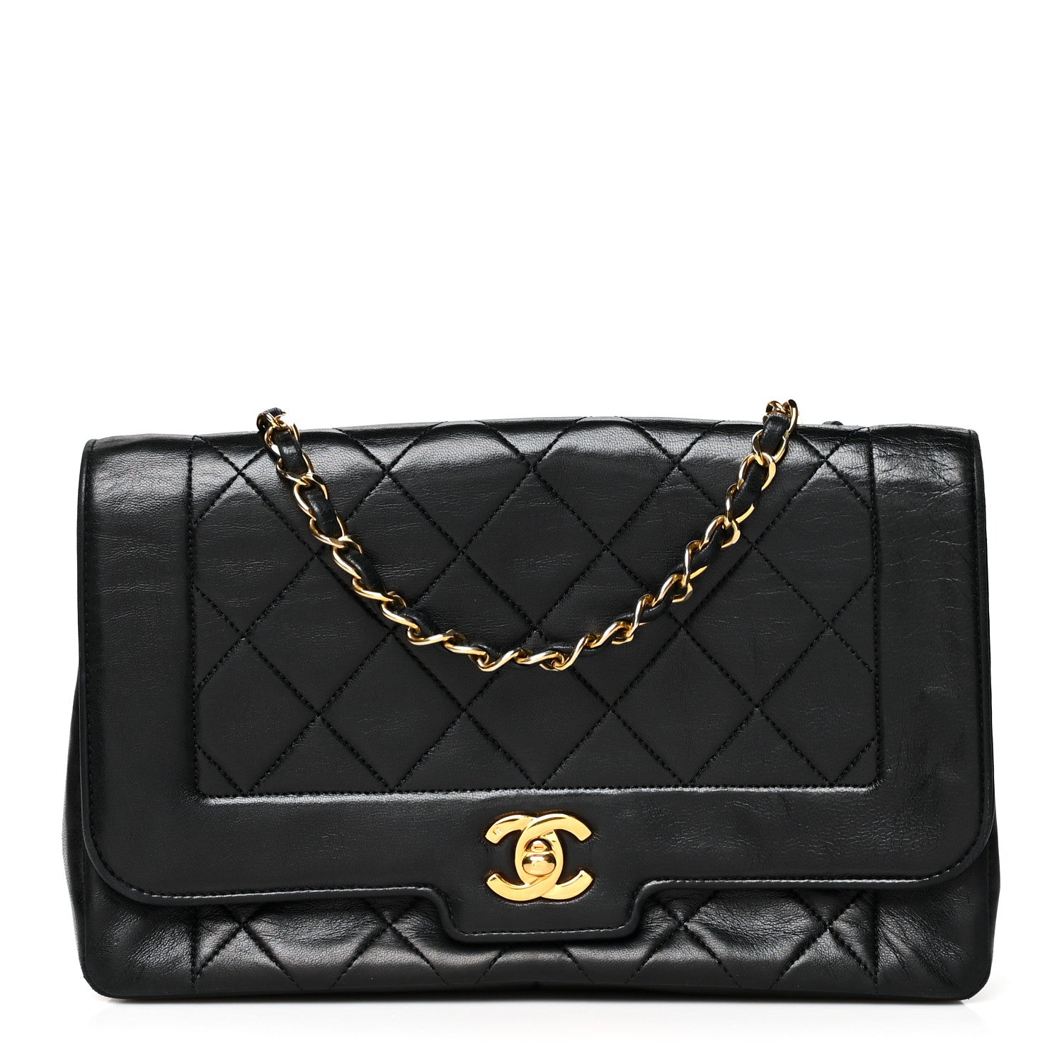 Chanel Lambskin Quilted Medium Single Flap Black 1 of 11