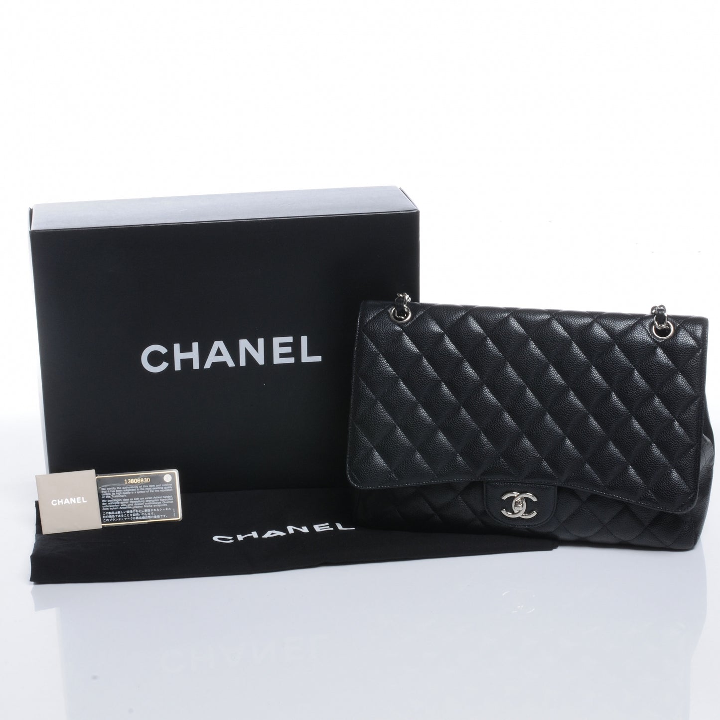 Caviar Maxi Single Flap Black