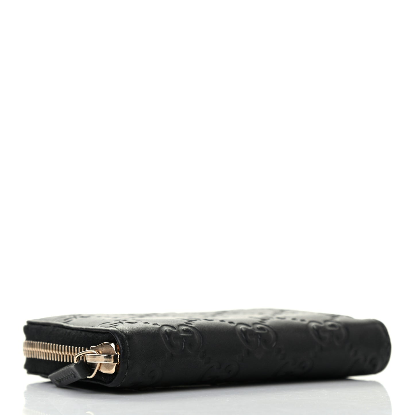 Guccissima Zip Around Card Case Black