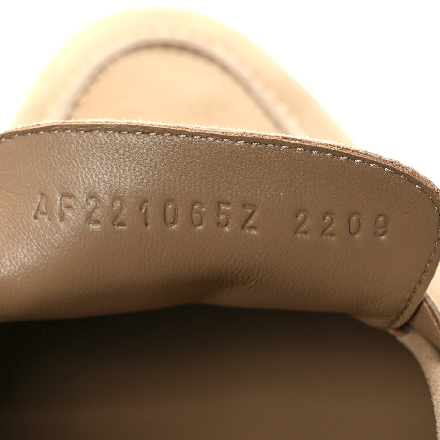 Suede Goatskin Paris Loafers 39.5 Beige Argile