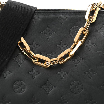 Louis Vuitton Lambskin Embossed Monogram Coussin PM Black 7 of 10