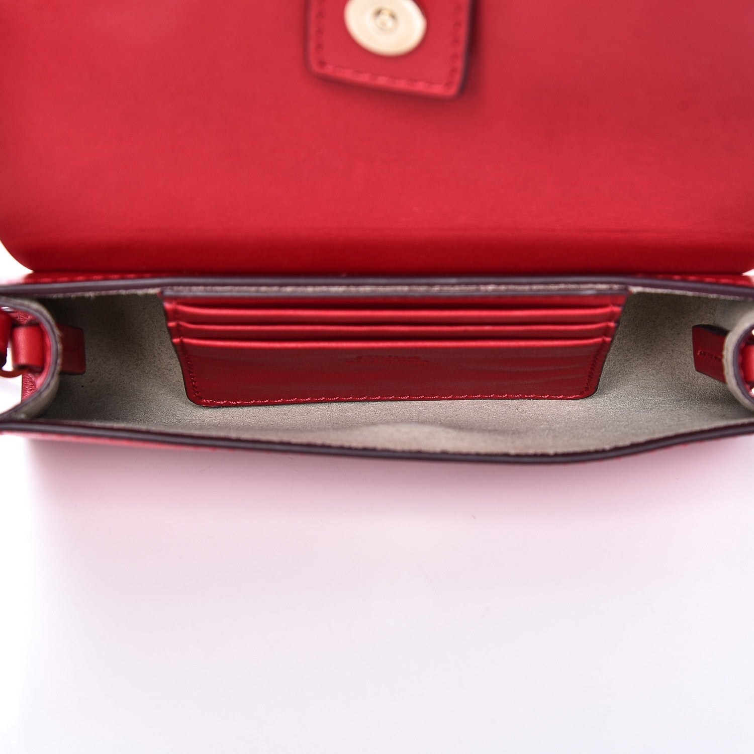 Chloe Suede Calfskin Mini Faye Shoulder Bag Tulip Red 5 of 7