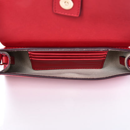 Chloe Suede Calfskin Mini Faye Shoulder Bag Tulip Red 5 of 7