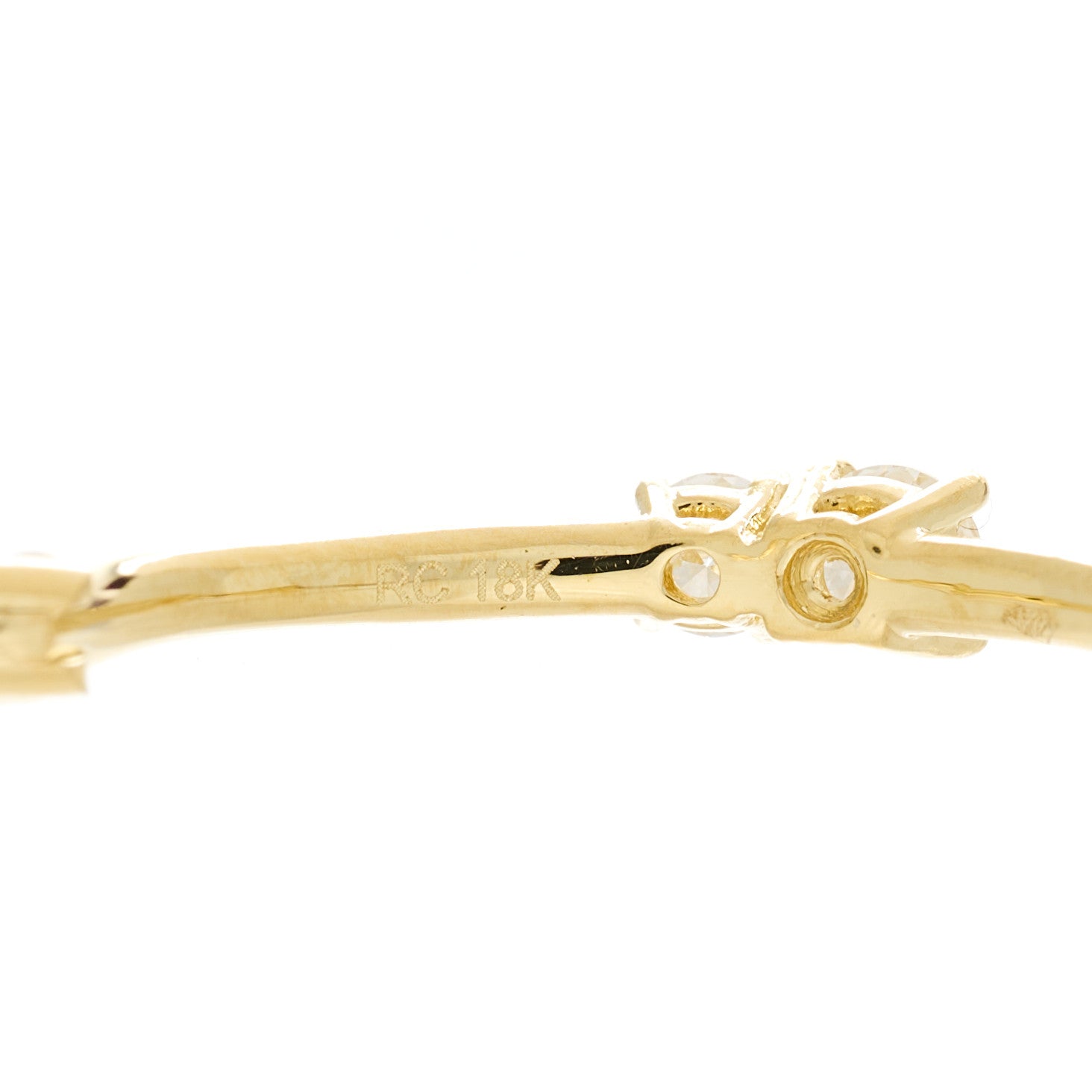 Roberto Coin 18K Yellow Gold Diamond Round Cut Hoop Earrings 4 of 4