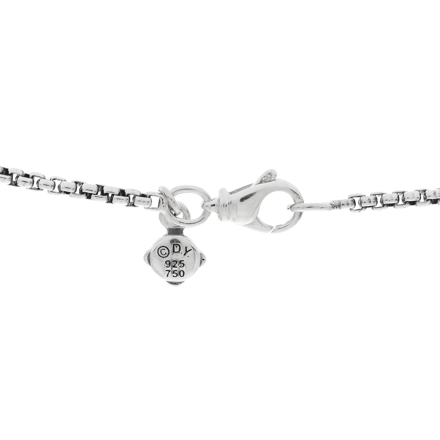 David Yurman Sterling Silver 18K Yellow Gold Diamond Petite Helena Wrap Station Necklace 4 of 4